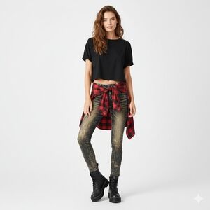 Rue21 Bleached Dyed Jeans